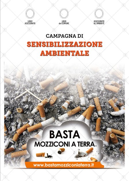 Libretto campagna 'Basta mozziconi a terra' pagina 1