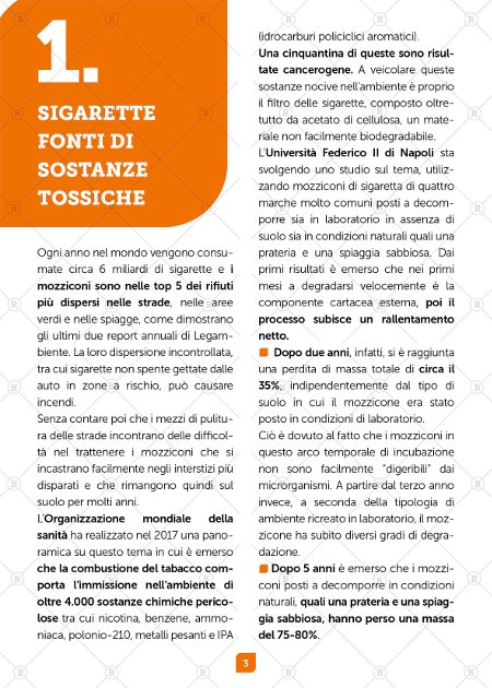 Libretto campagna 'Basta mozziconi a terra' pagina 3