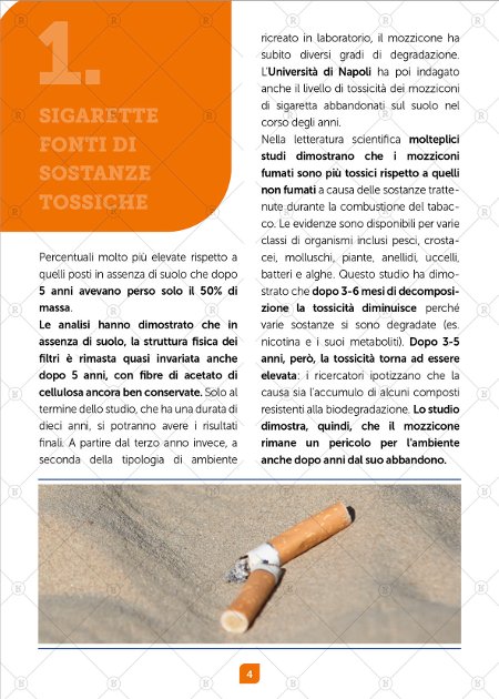 Libretto campagna 'Basta mozziconi a terra' pagina 4